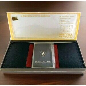NEW Leathercraft Trifold Currency Wallet Mens Leather Billfold Gift Box VTG USA